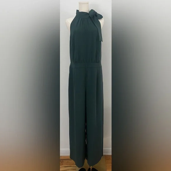 BODEN Halter Wide Leg Jumpsuit Emerald Green UK16R US12R - Picture 2 of 16